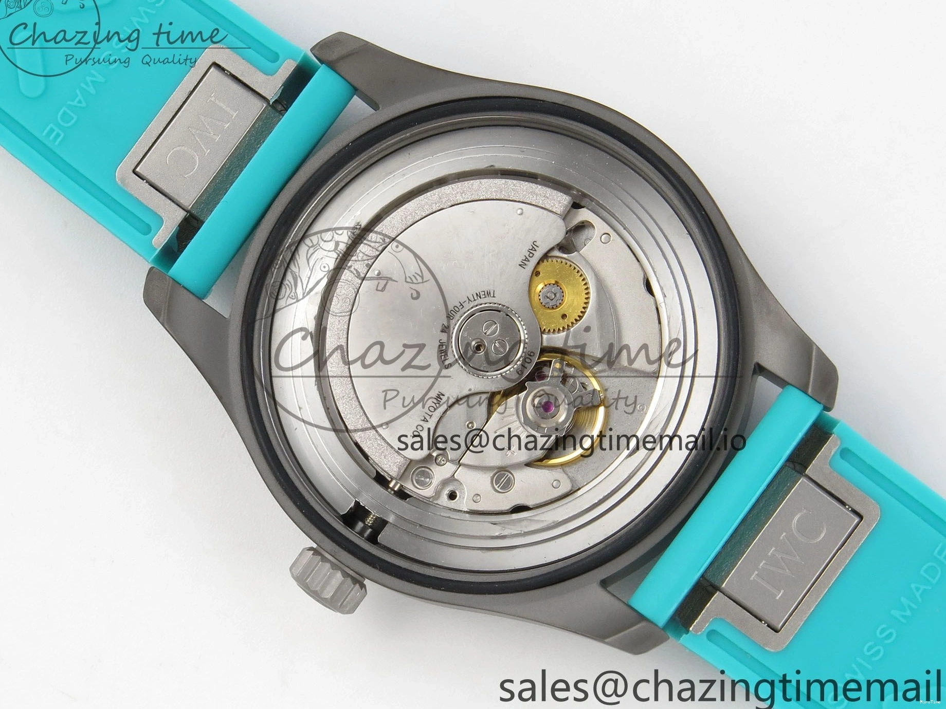 MIROTIME 1227 Pilot Mark XX BLSF 1:1 Best Edition Black Blue Dial on Blue Rubber Strap MIYOTA Sleek 6989